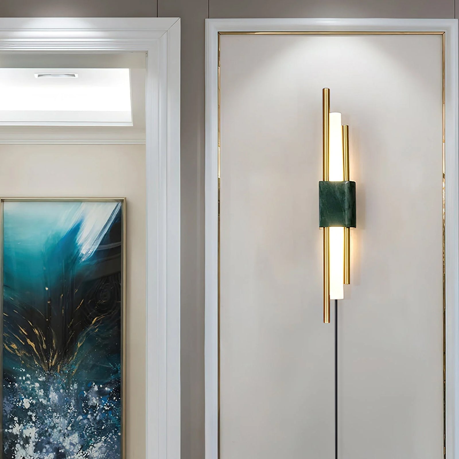 Evely Premium Nordic Art Plug In Marble Wall Light