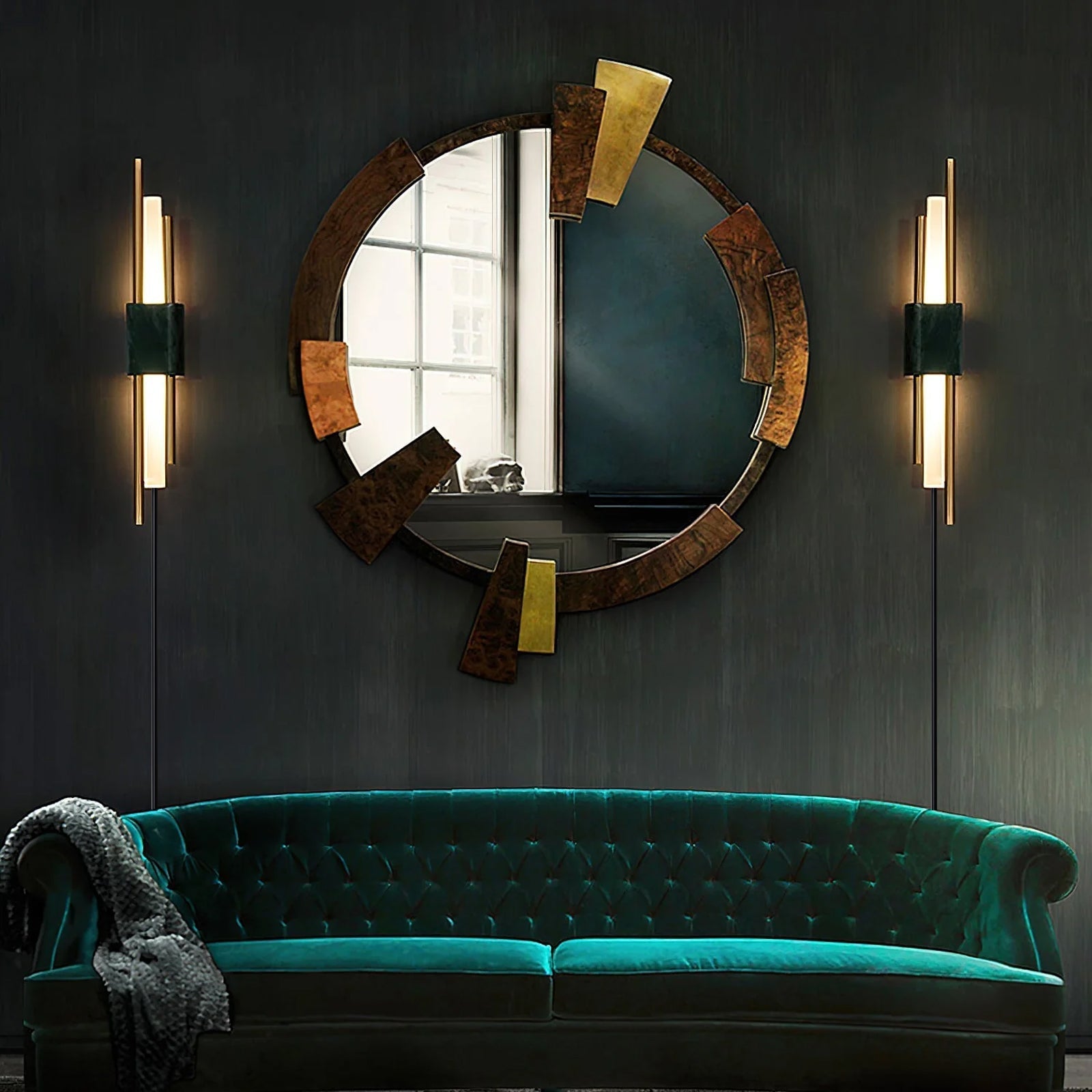 Evely Premium Nordic Art Plug In Marble Wall Light