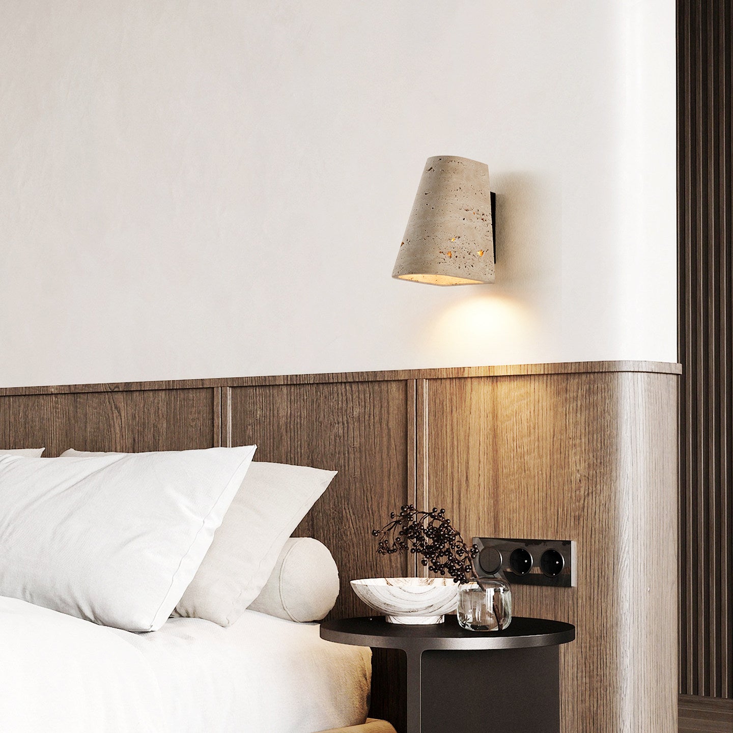 Tavren Travertine Wall Sconce