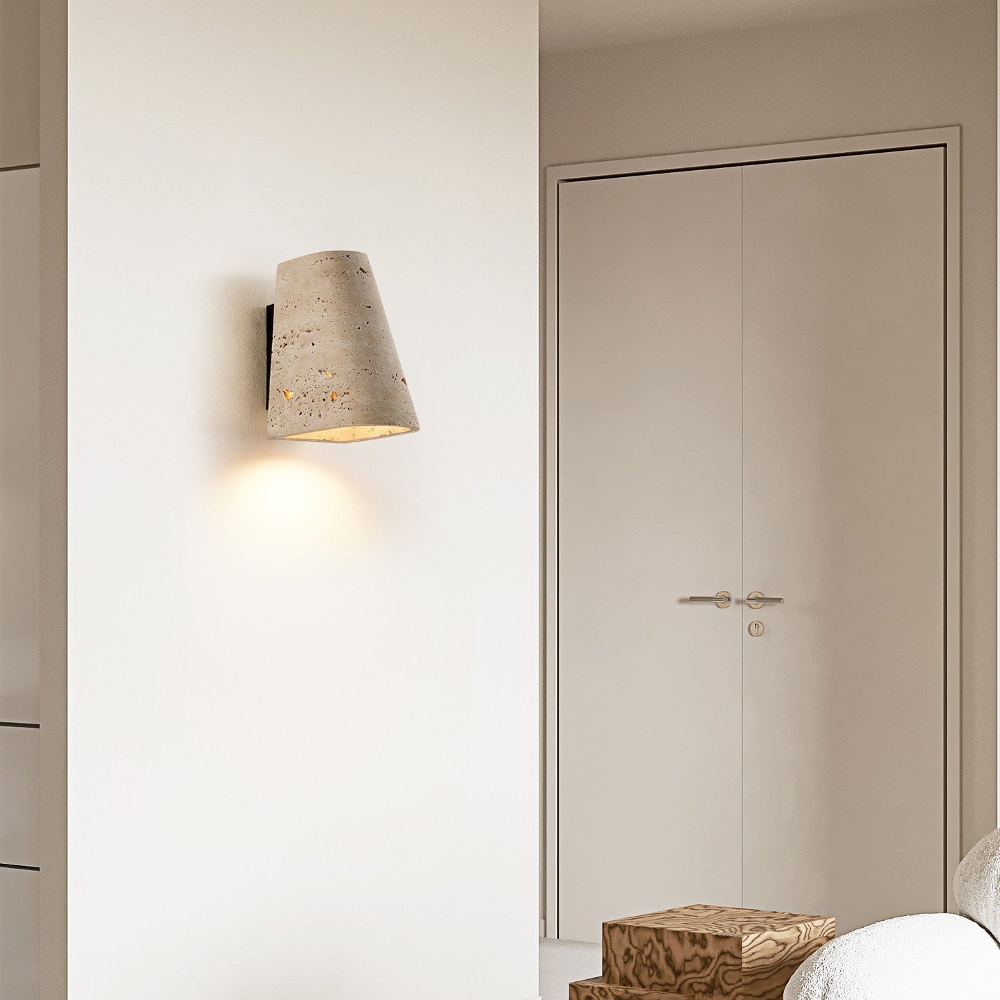Tavren Travertine Wall Sconce