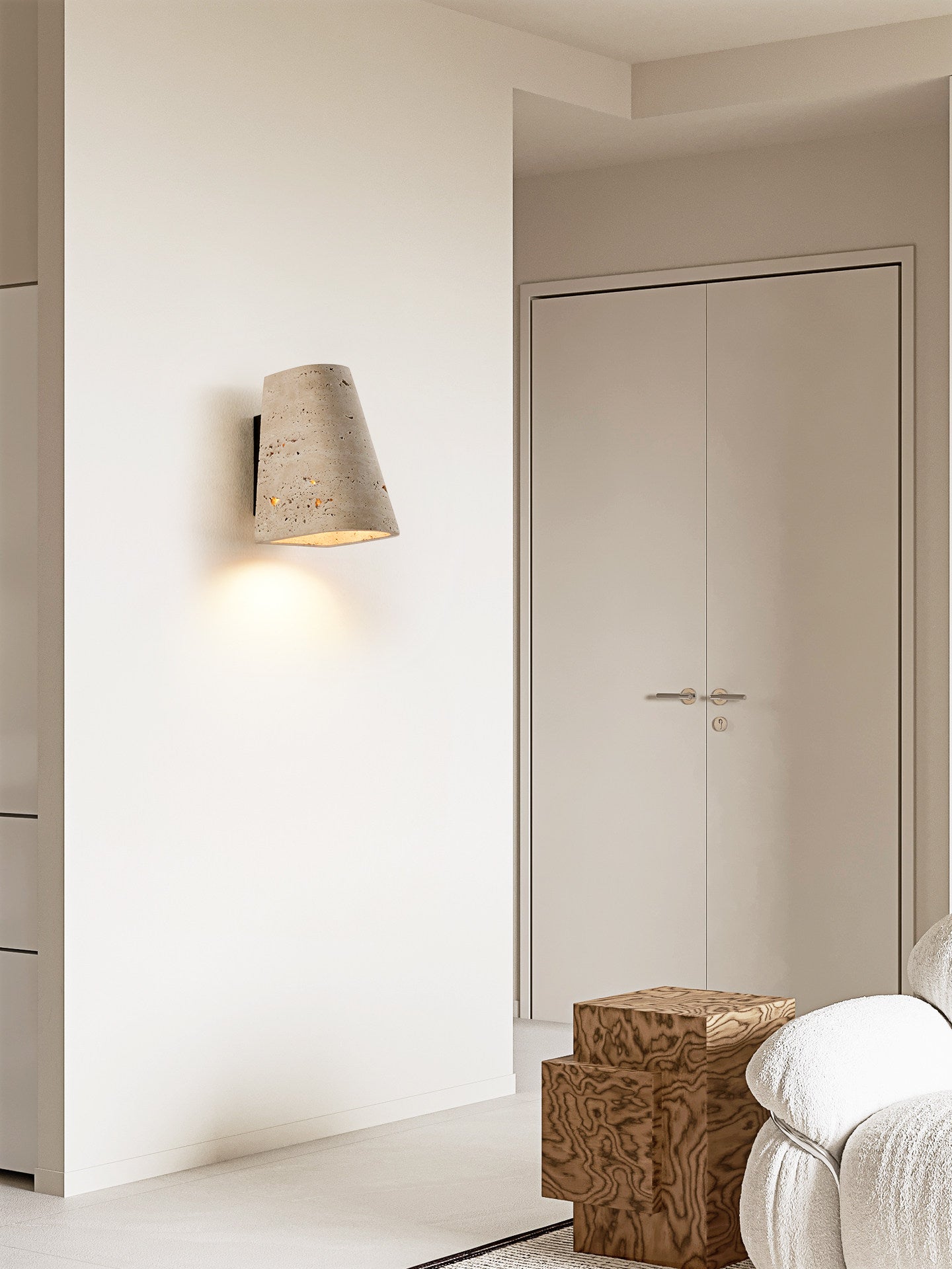 Tavren Travertine Wall Sconce