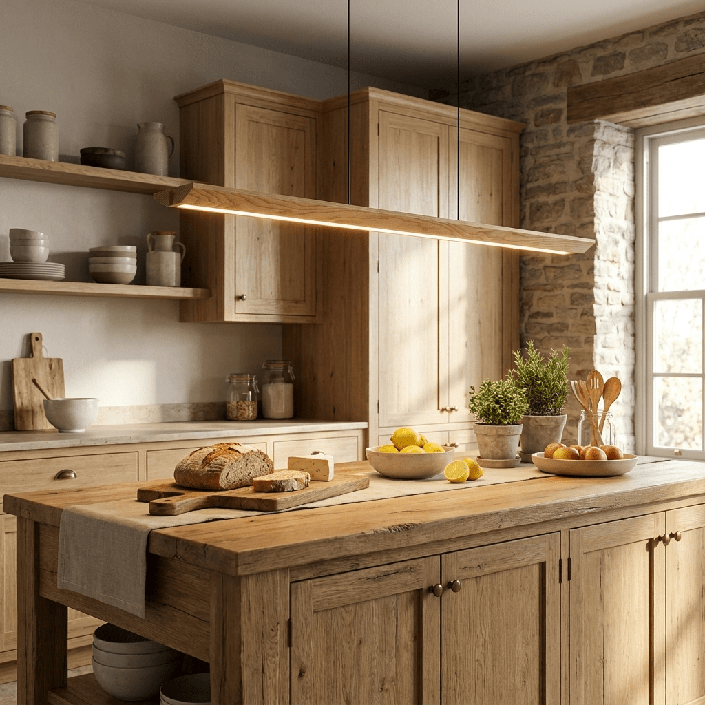 Alderine Wood Linear Pendant Lamp