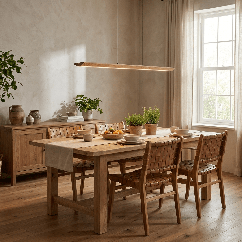 Alderine Wood Linear Pendant Lamp