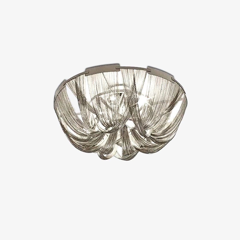 Talj Ceiling Light Tassel Aluminum Chain Nickel Frame