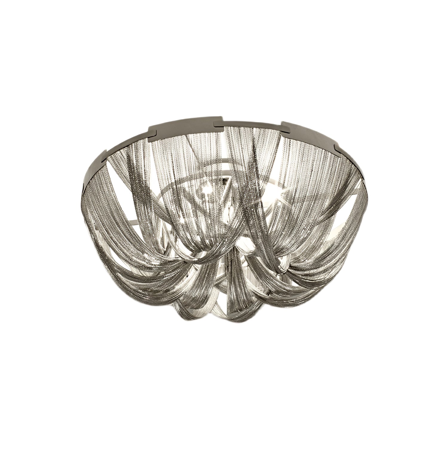 Talj Ceiling Light Tassel Aluminum Chain Nickel Frame