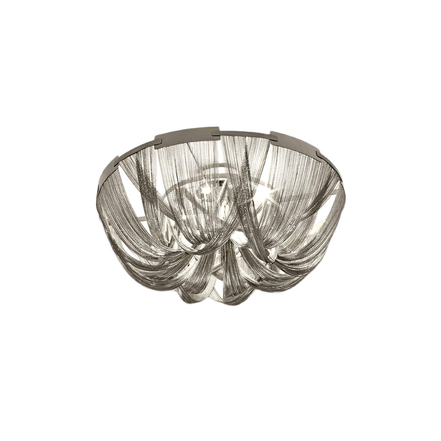 Talj Ceiling Light Tassel Aluminum Chain Nickel Frame