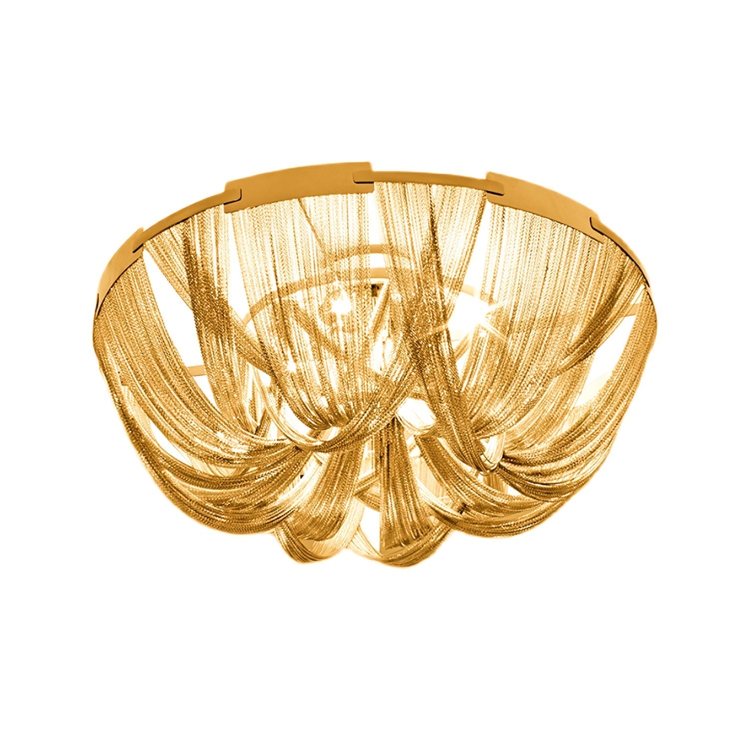 Talj Ceiling Light Tassel Aluminum Chain Nickel Frame