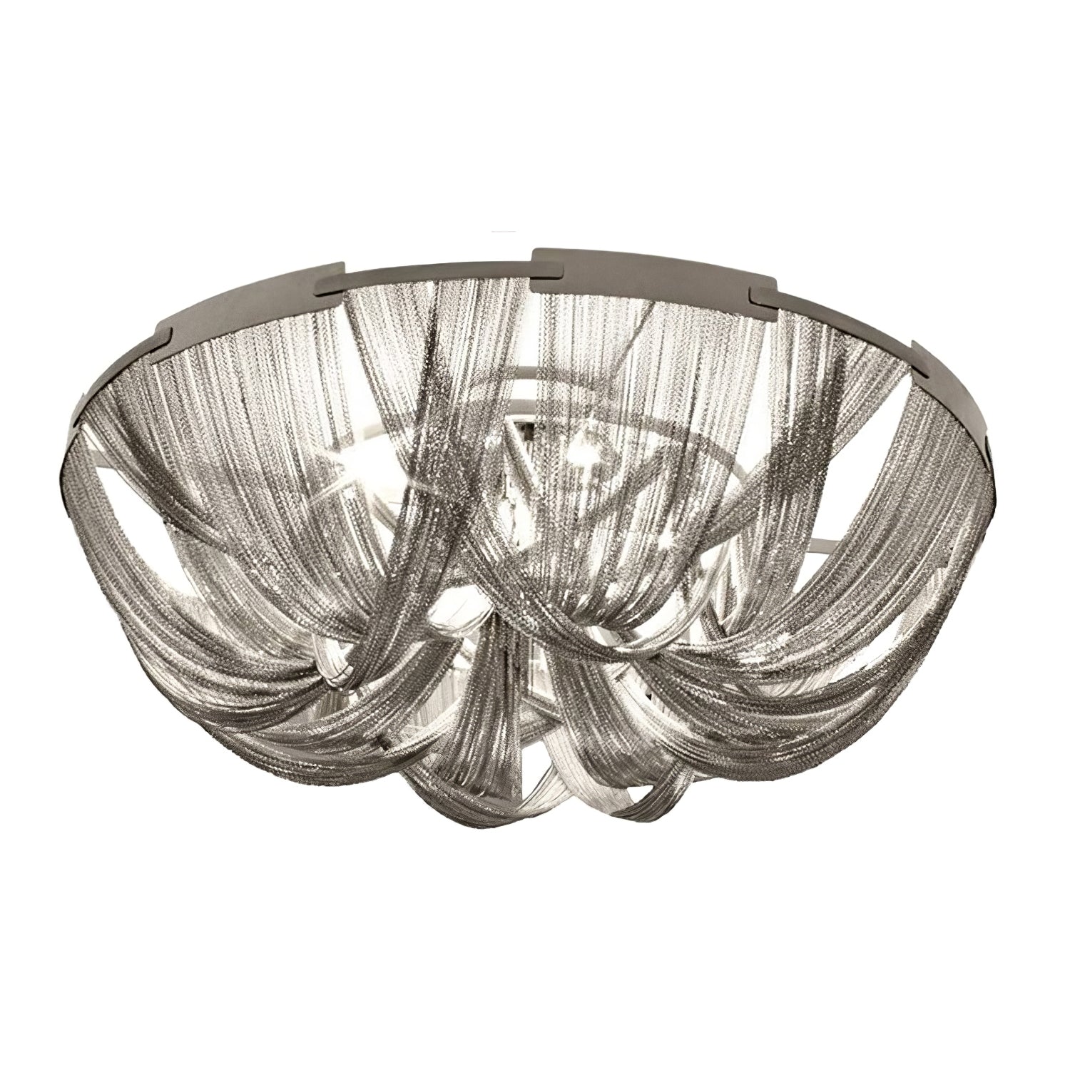 Talj Ceiling Light Tassel Aluminum Chain Nickel Frame