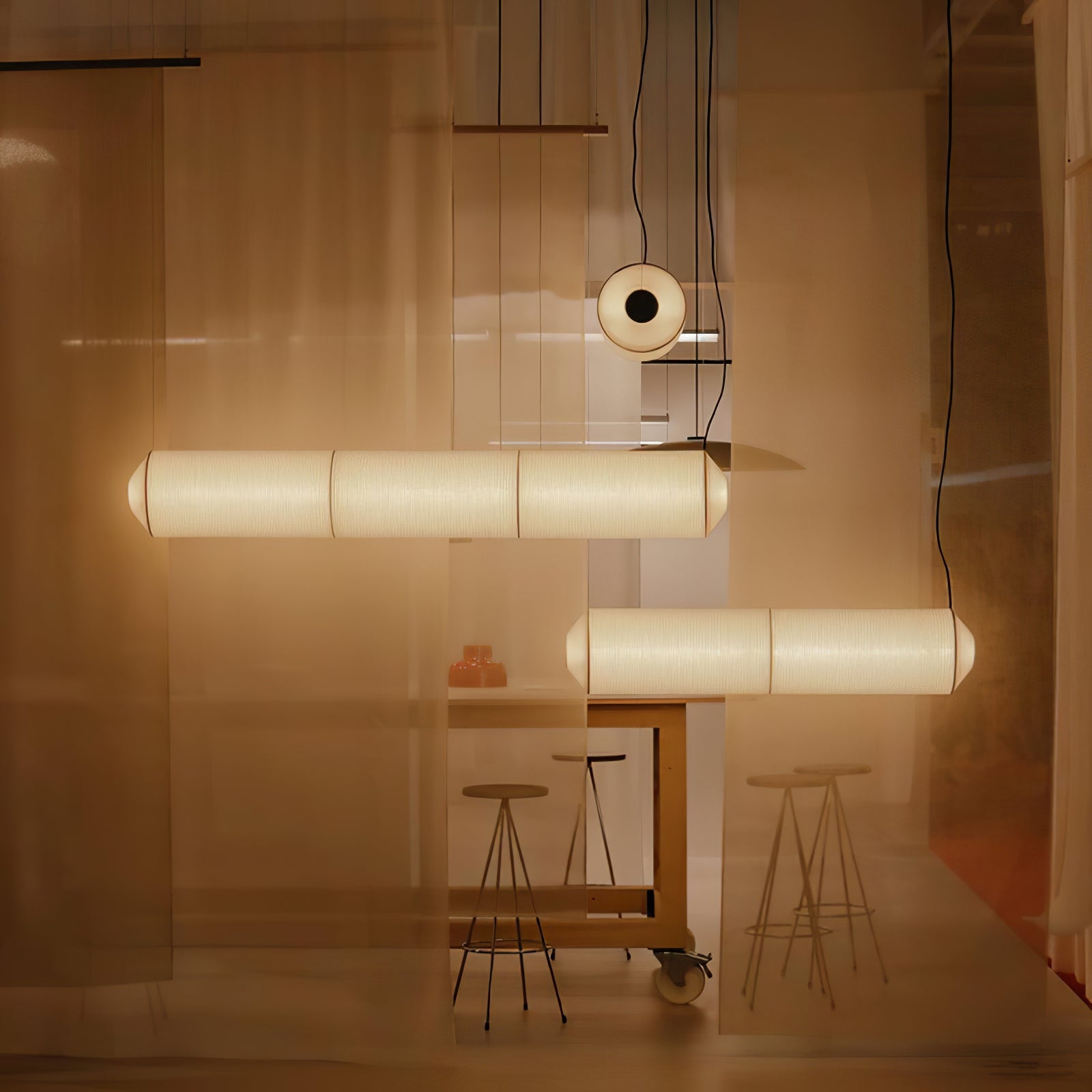 Oren Modern Minimalist Natural Mulberry Silk Pendant Lamp
