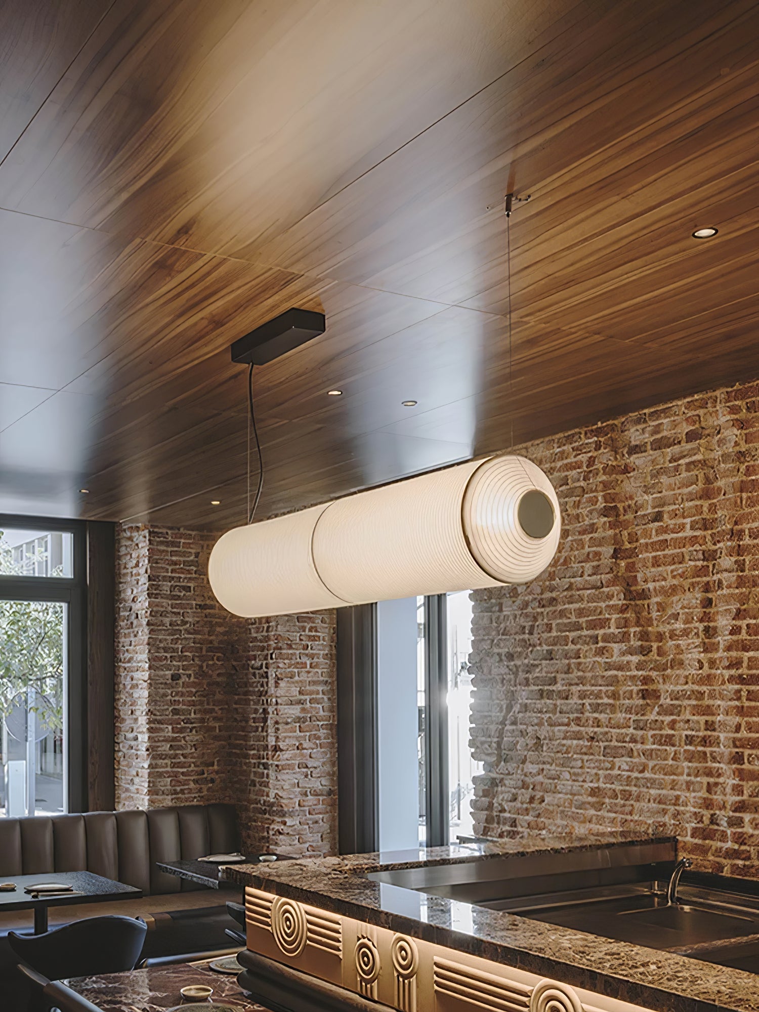 Oren Modern Minimalist Natural Mulberry Silk Pendant Lamp