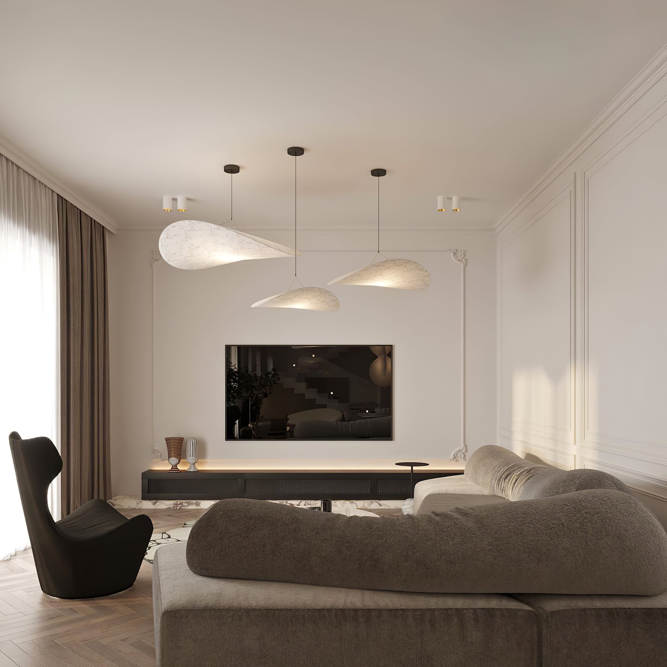 Larenol Paper & Glass Fiber Pendant Lamp