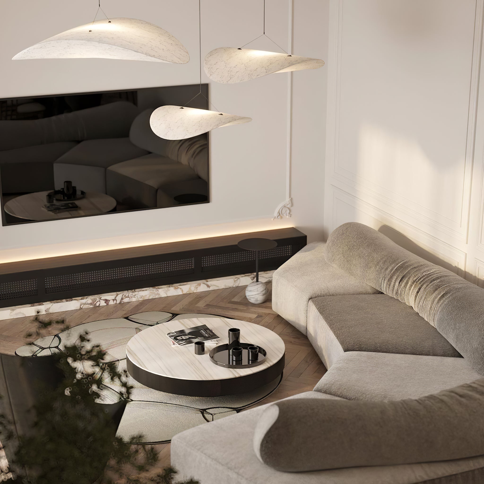 Larenol Paper & Glass Fiber Pendant Lamp