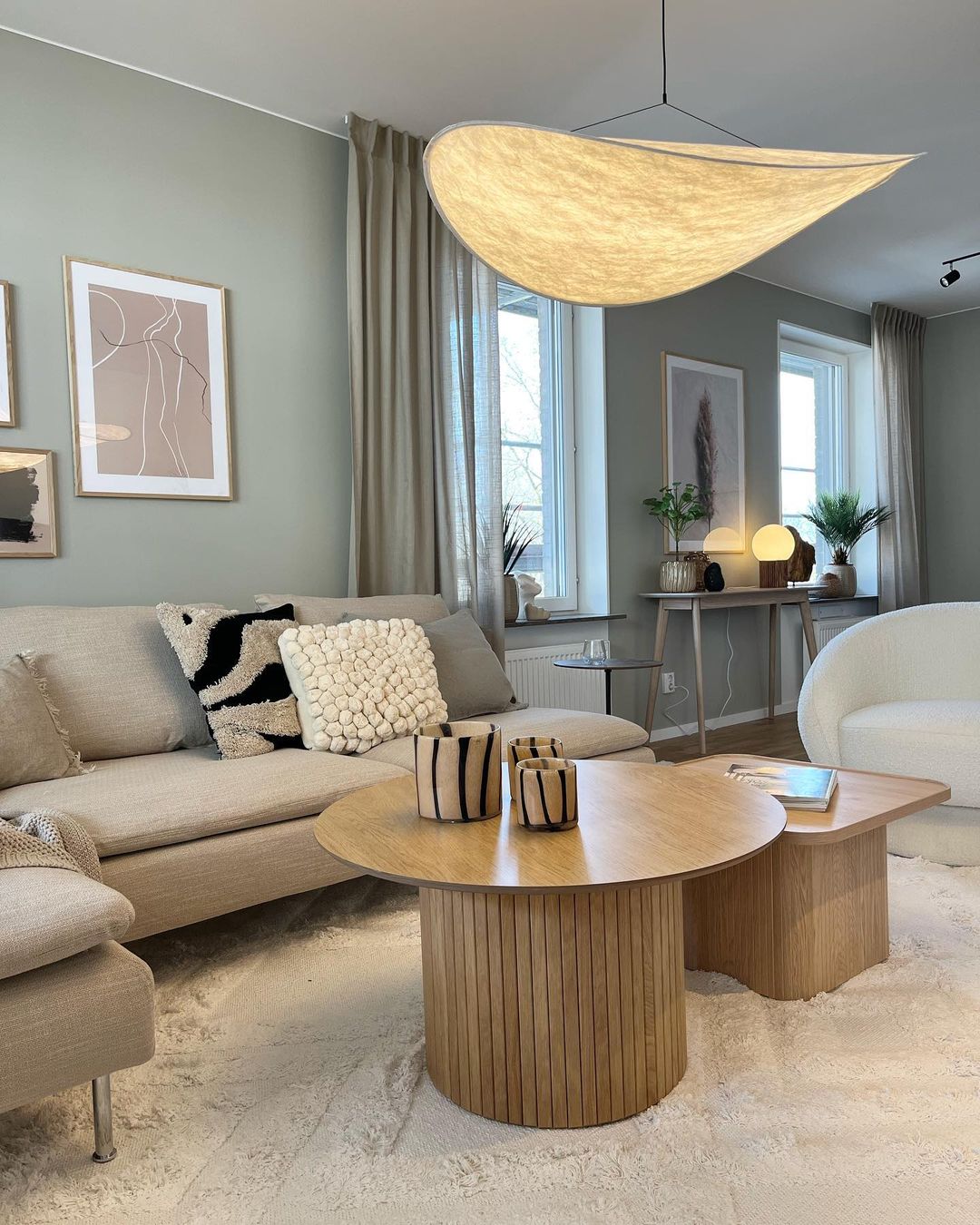 Larenol Paper & Glass Fiber Pendant Lamp