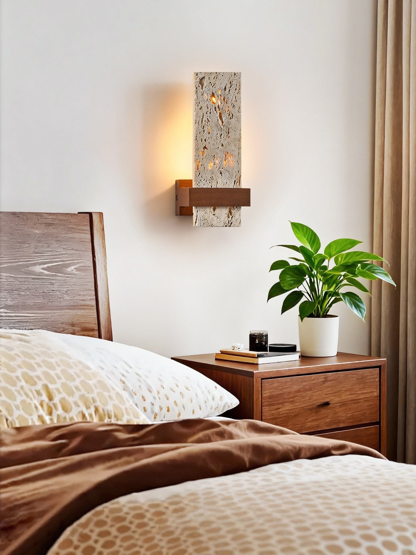 Brann Terra Travertine Wall Light