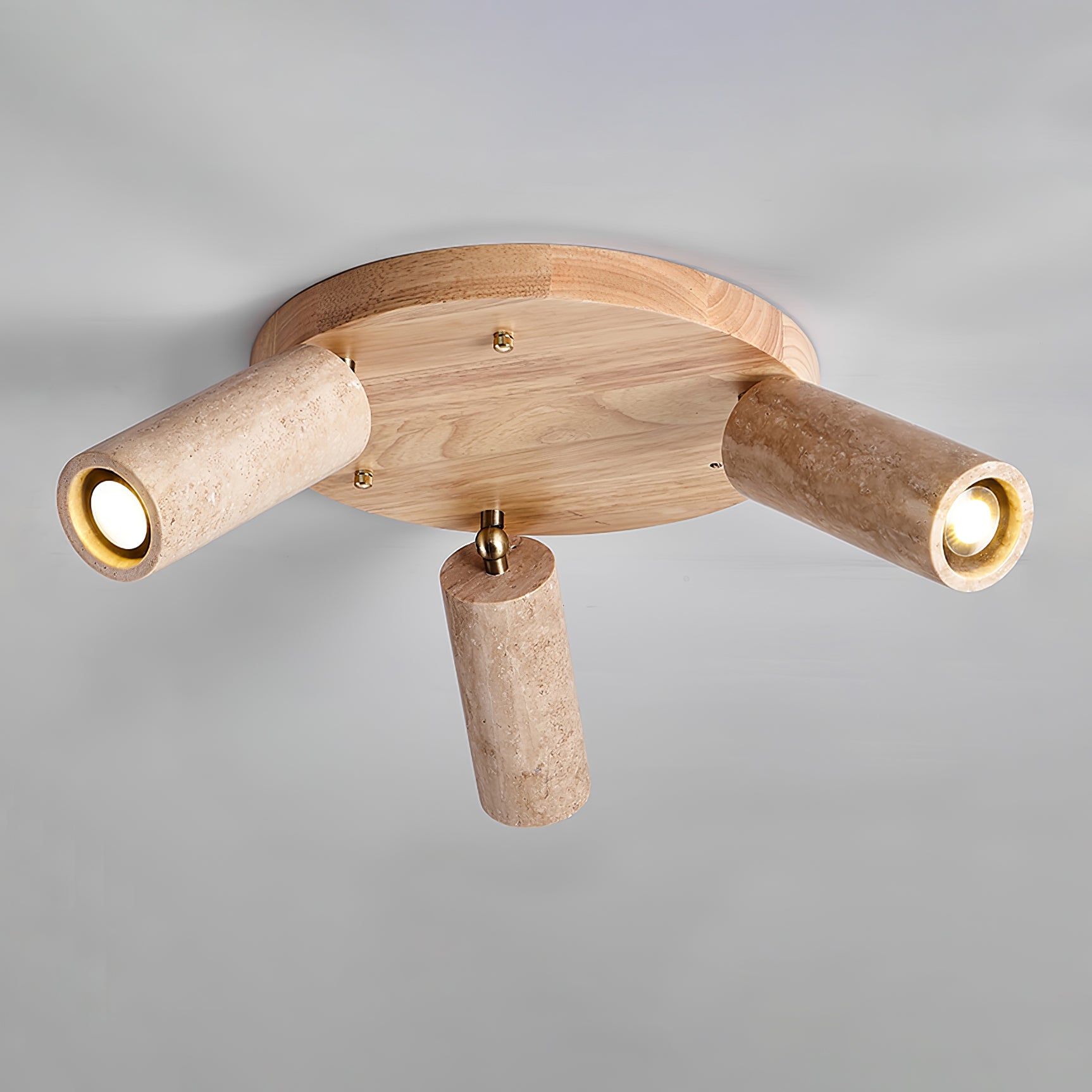 Zevenion Multi-Arm Travertine Ceiling Light