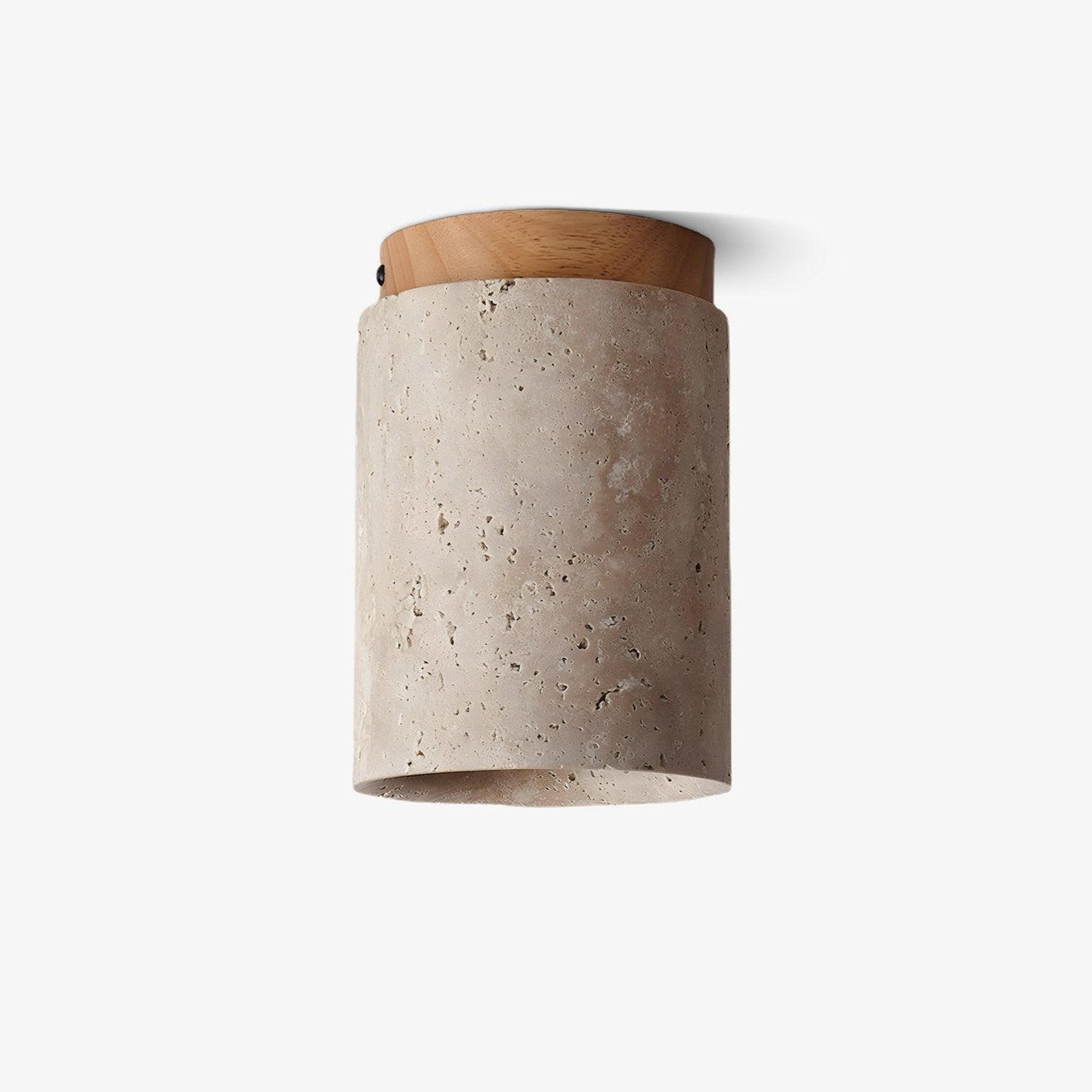 Valelelle Cylinder Cap Travertine Ceiling Light