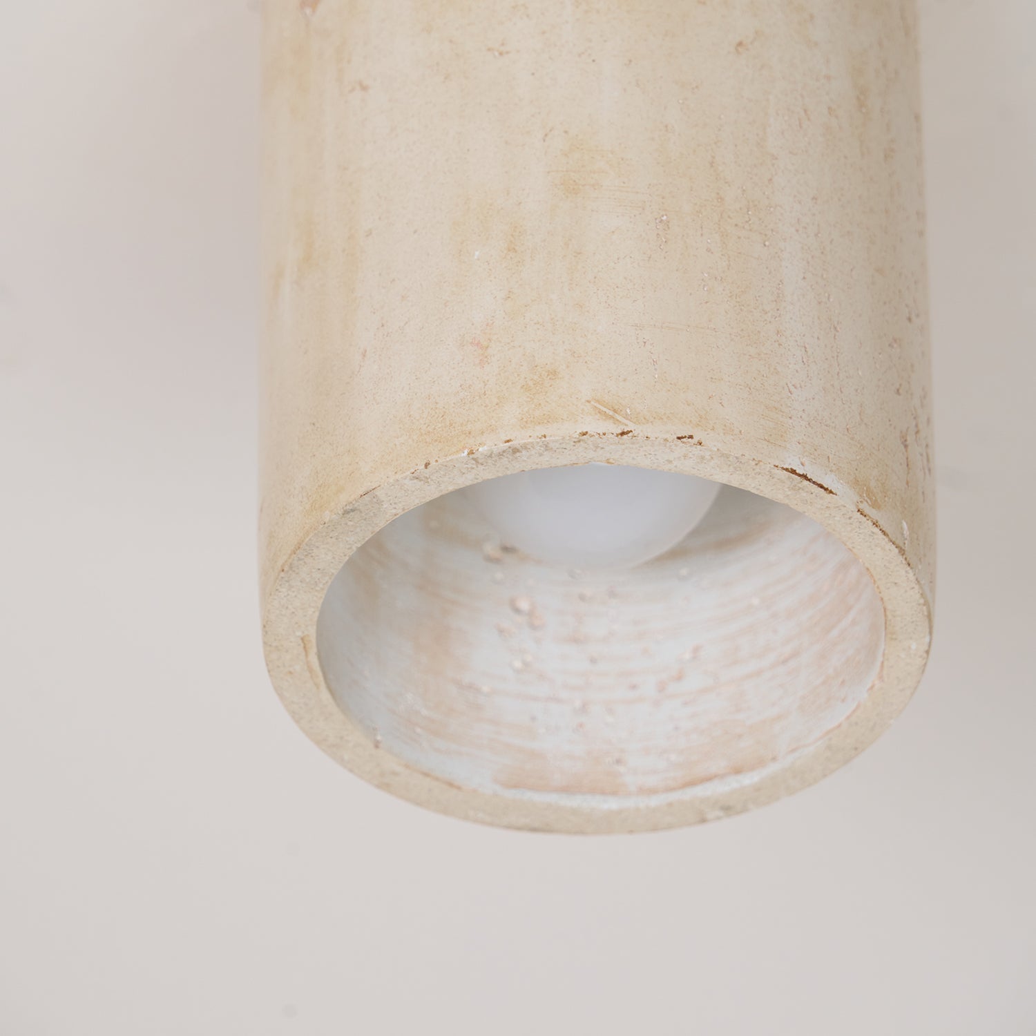 Valelelle Cylinder Cap Travertine Ceiling Light