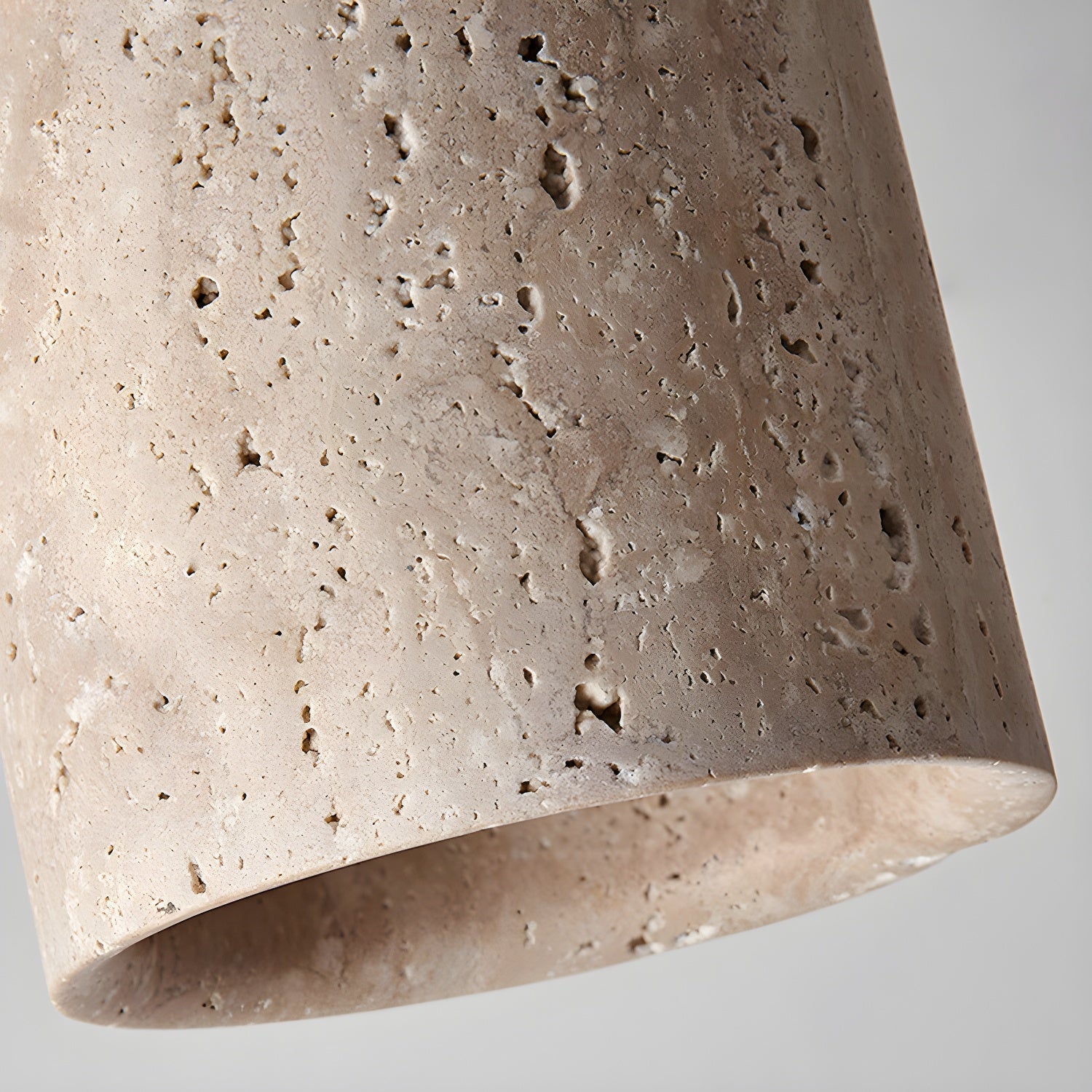 Valelelle Cylinder Cap Travertine Ceiling Light