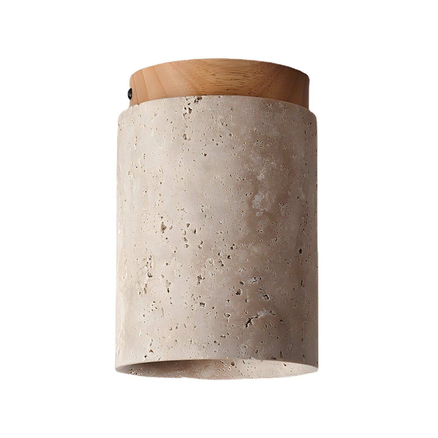 Valelelle Cylinder Cap Travertine Ceiling Light