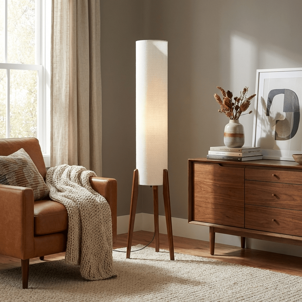 Selmont Terra Ink Column Floor Lamp