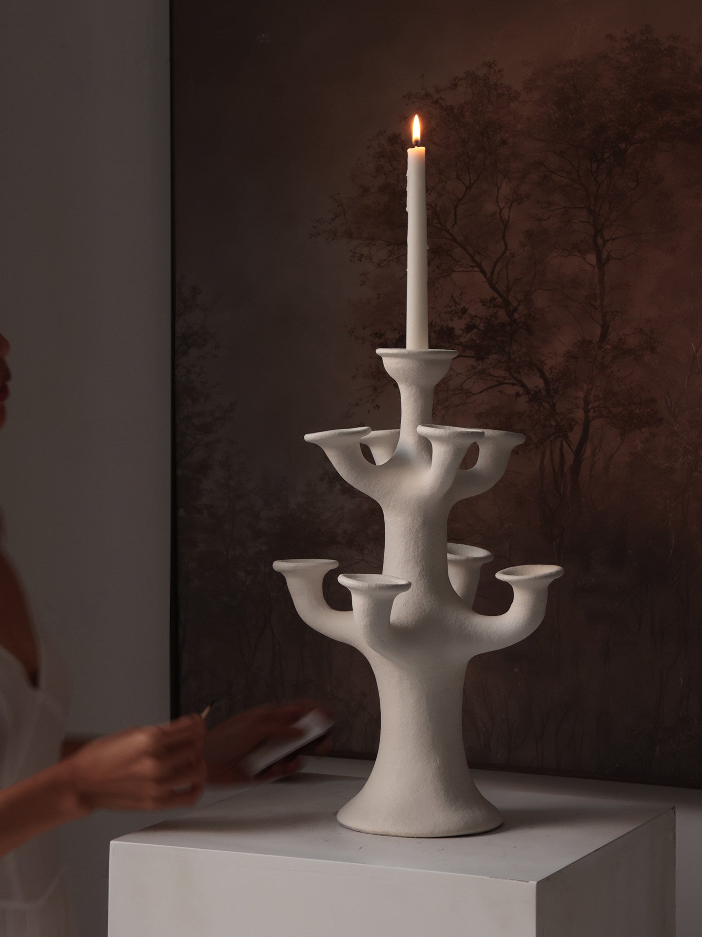 Terracotta Tree Candelabra