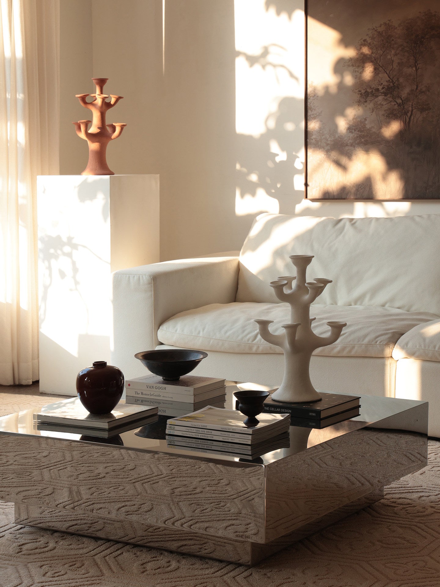 Terracotta Tree Candelabra