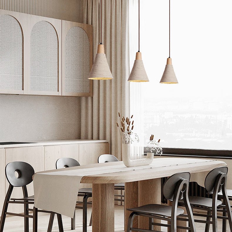Rivelina Carved Cone Pendant Light