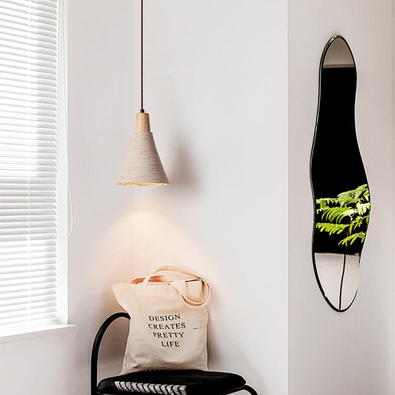 Rivelina Carved Cone Pendant Light