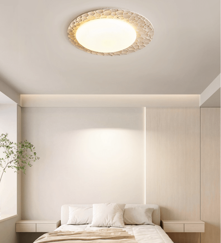 Travertine Organic Disc Ceiling Light