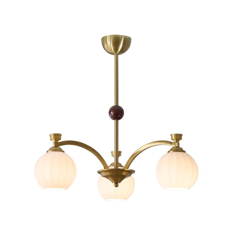 Usilia Elegance Vintage Glass Wood Chandelier