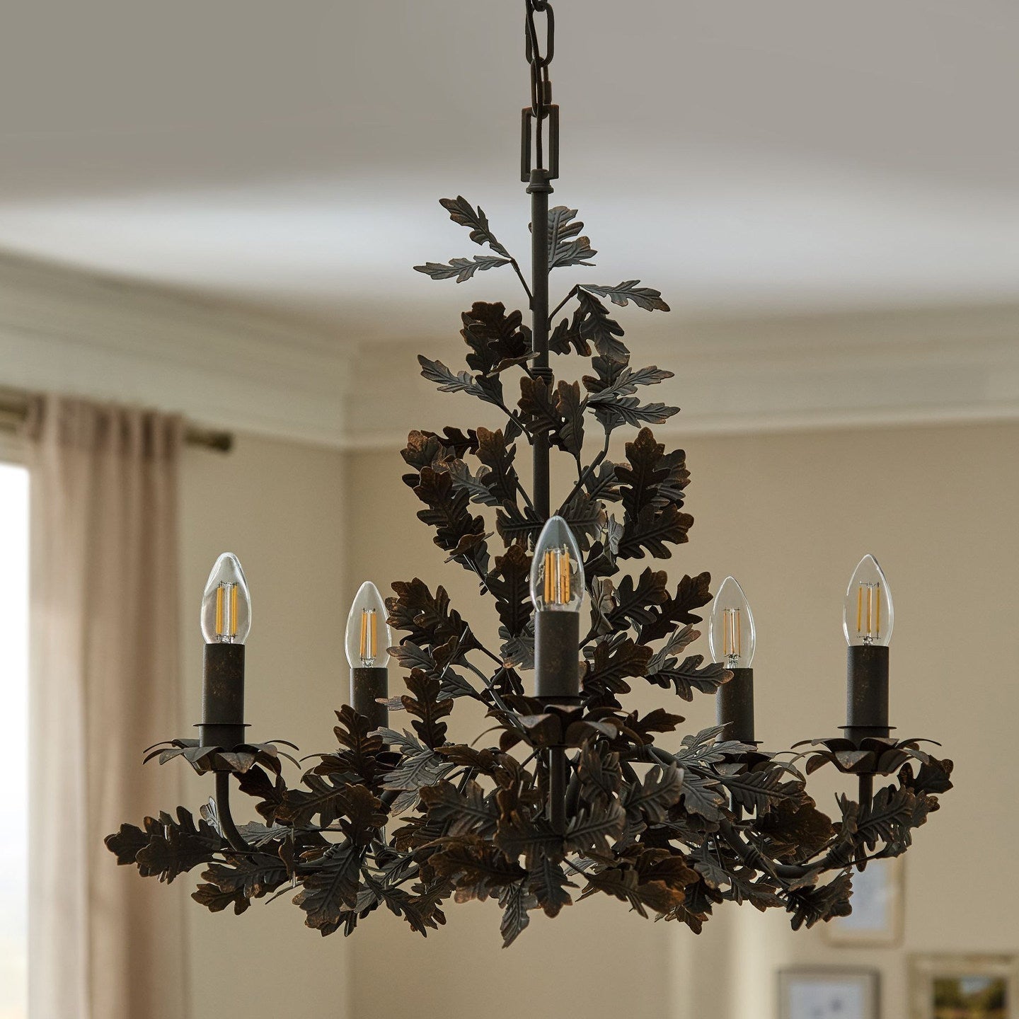 Syleeon Thicket Oak Leaf Chandelier