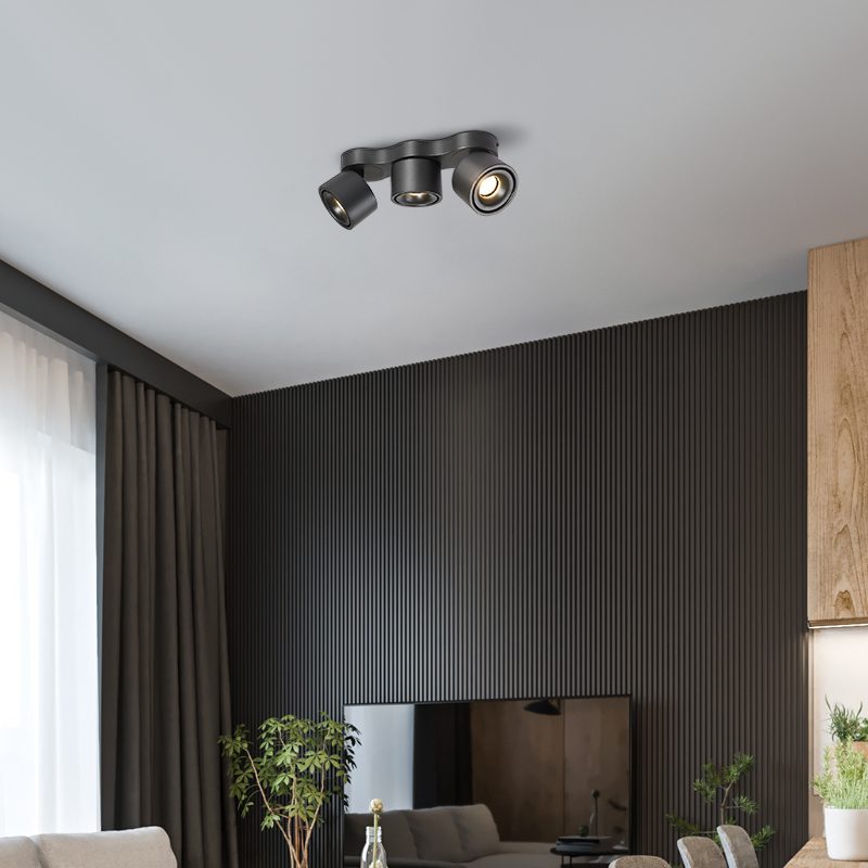 Nylaeara Three-heads Rotating Folding Ceiling Lamp