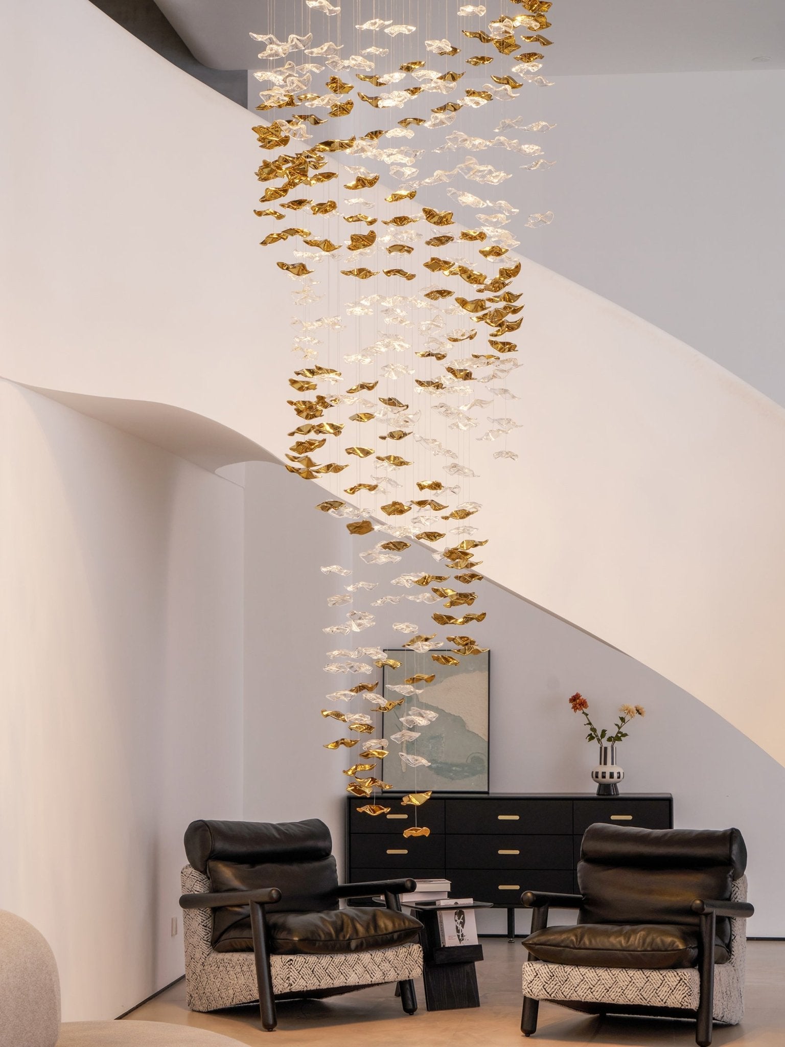 Velaise Luxury Tidal Art Glass Pendants Lamp