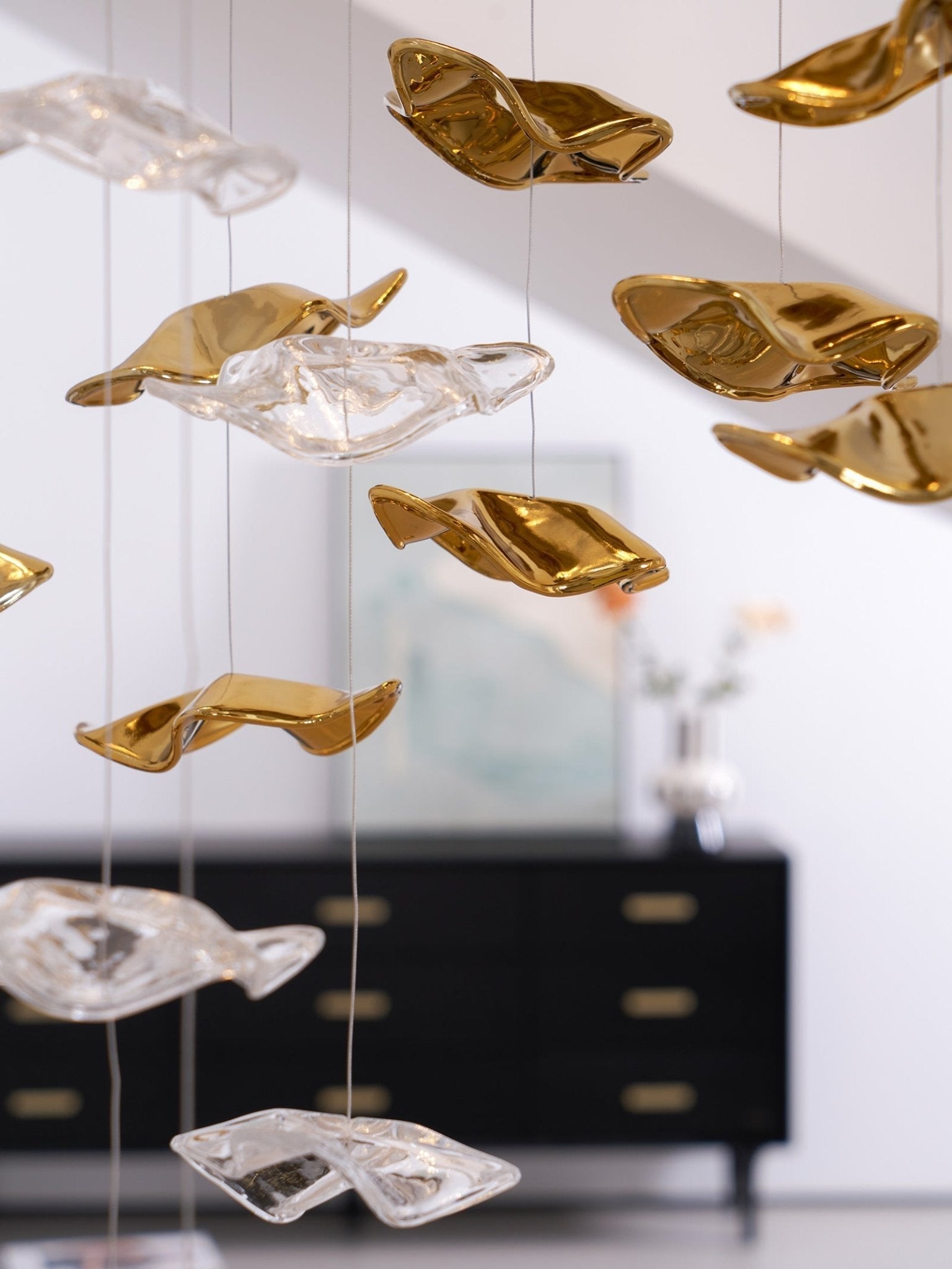 Velaise Luxury Tidal Art Glass Pendants Lamp