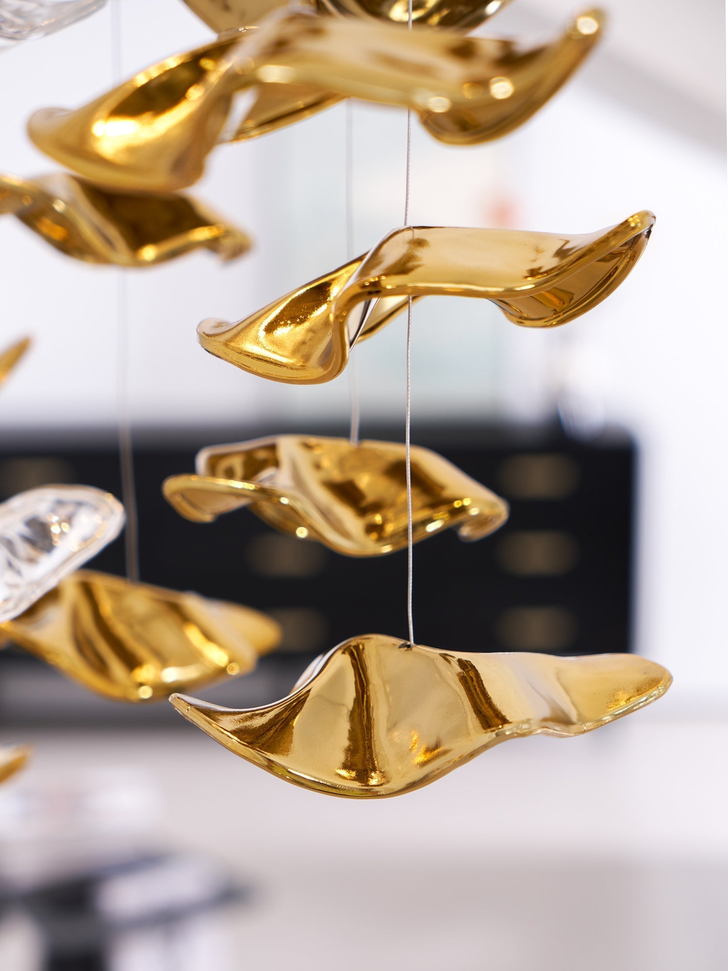 Nephele Crystal Leaf Chandelier