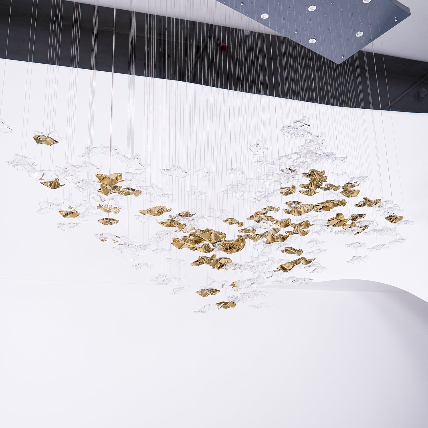 Nephele Crystal Leaf Chandelier