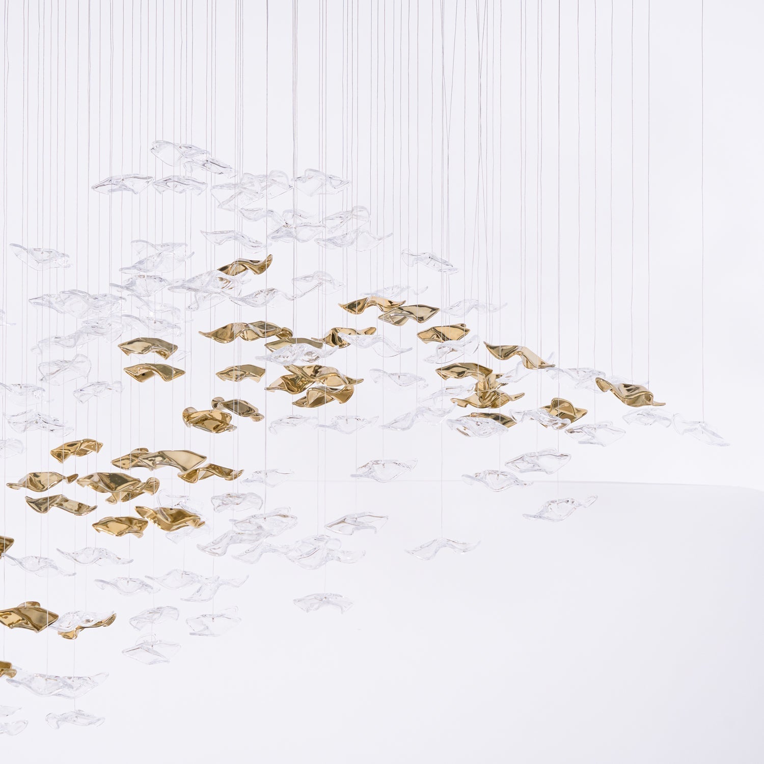 Nephele Crystal Leaf Chandelier