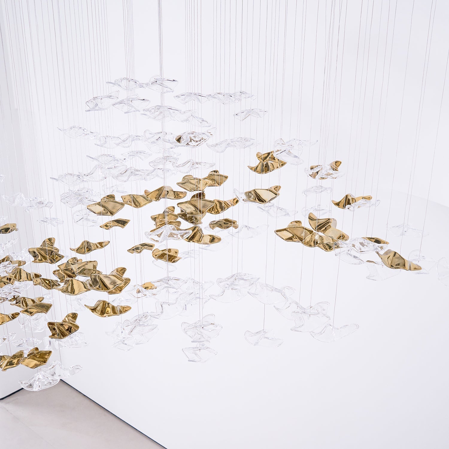 Nephele Crystal Leaf Chandelier