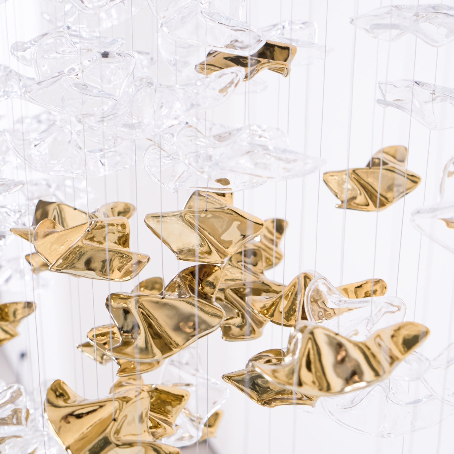 Nephele Crystal Leaf Chandelier