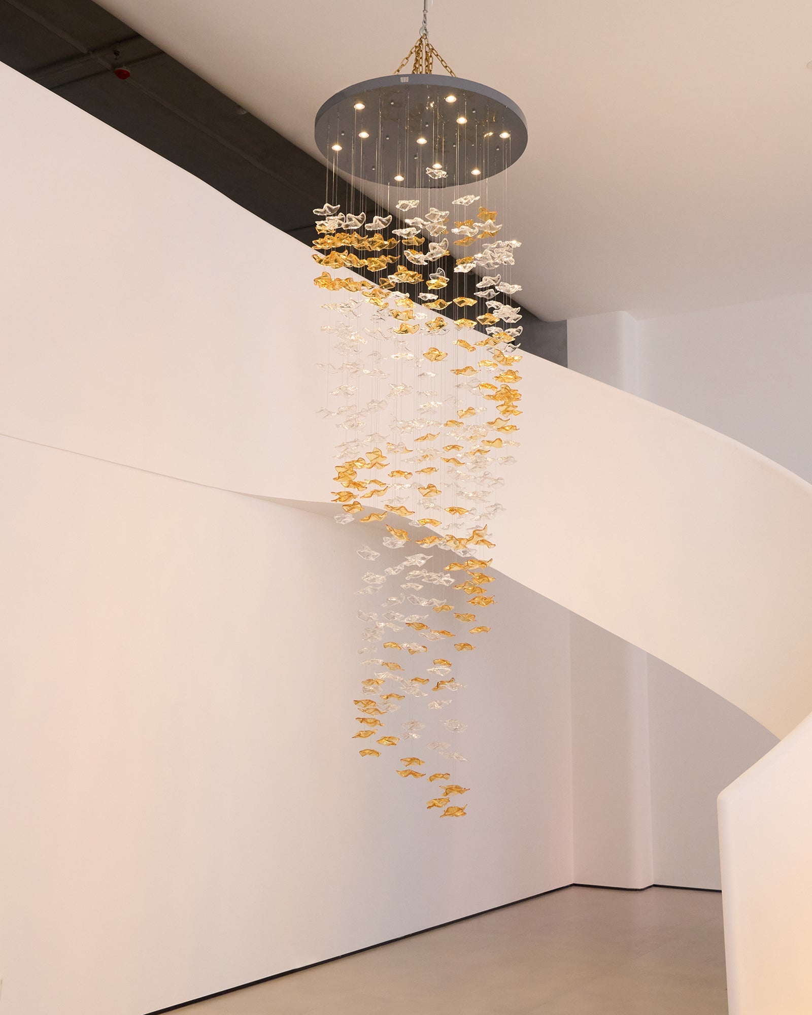 Nephele Crystal Leaf Chandelier