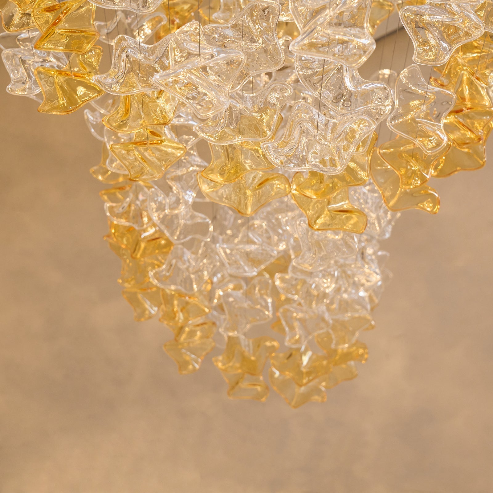 Nephele Crystal Leaf Chandelier
