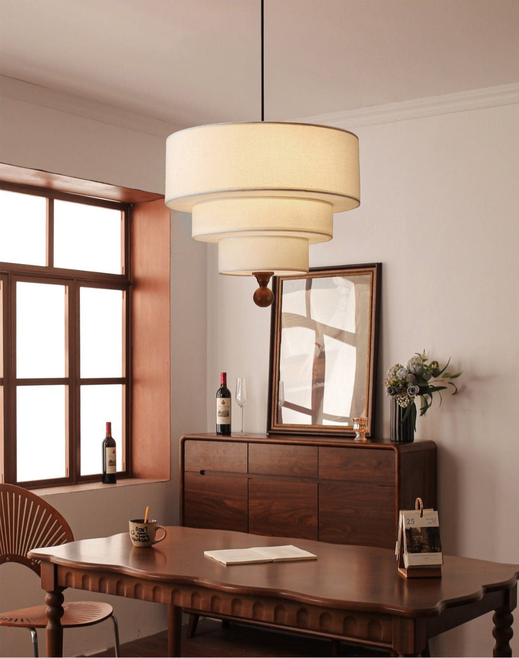 Calderin Tiered Fabric Pendant Light