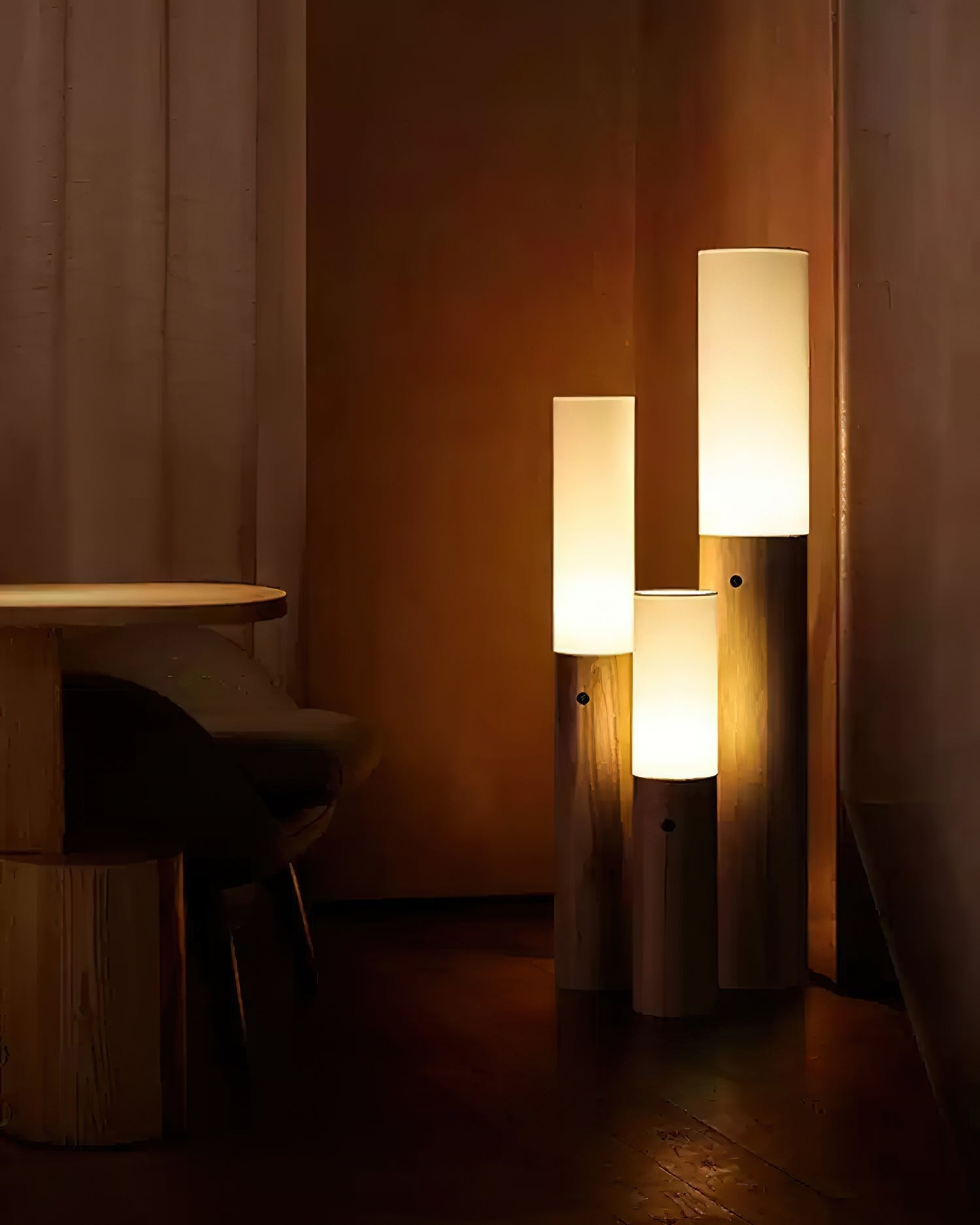 Viraalia Timber Column Floor Lamp