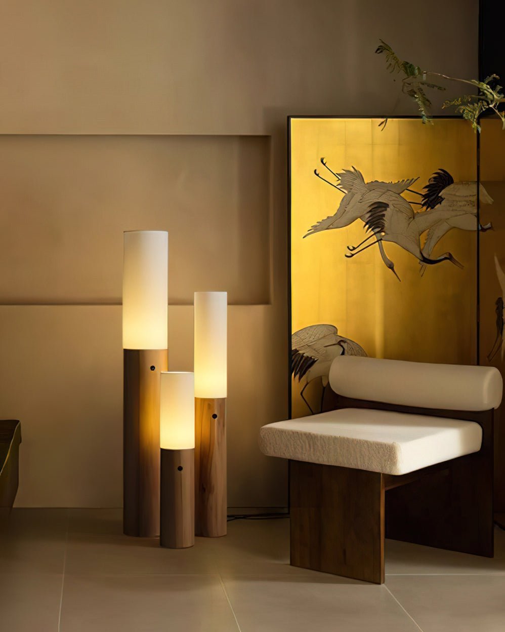 Viraalia Timber Column Floor Lamp