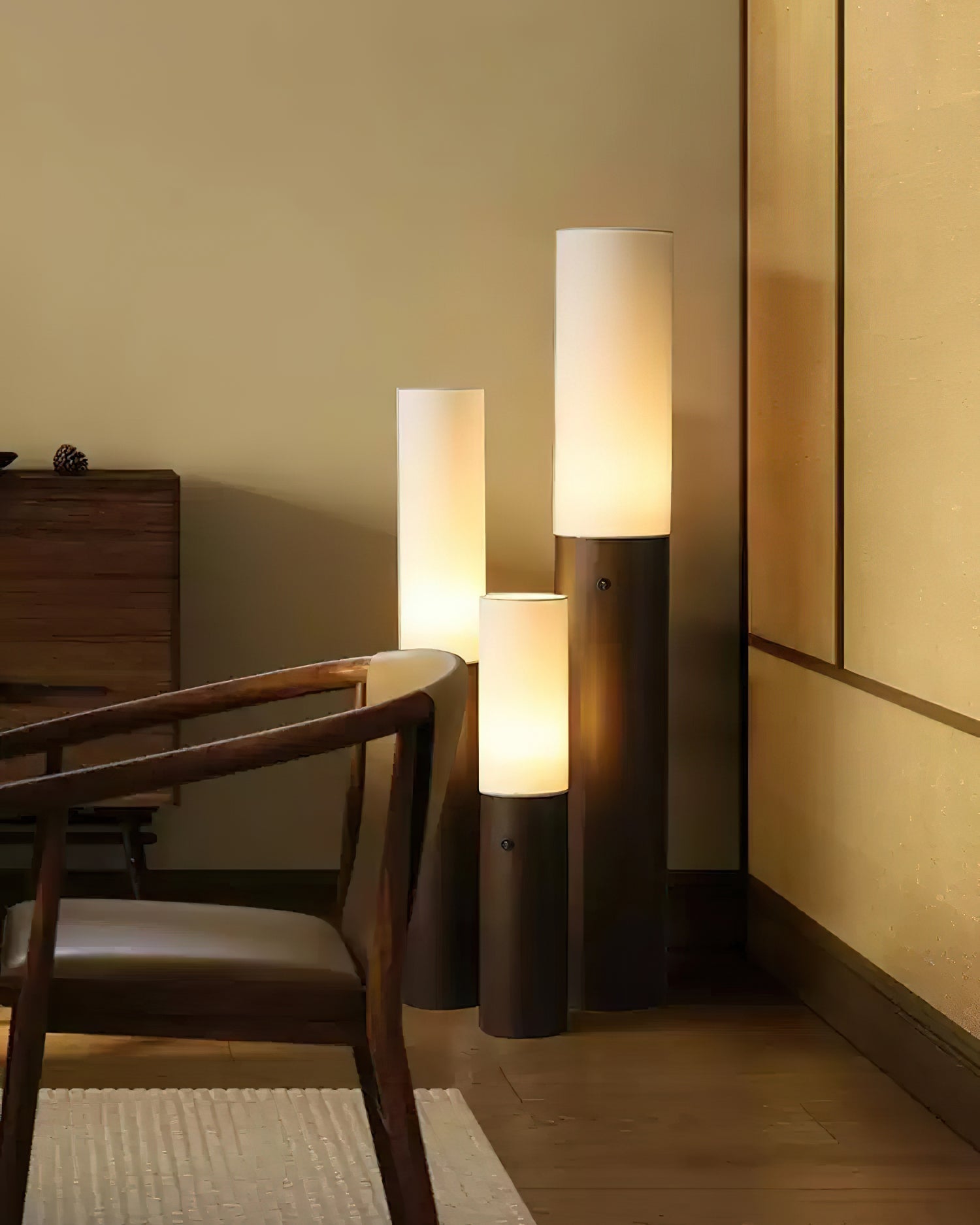 Viraalia Timber Column Floor Lamp