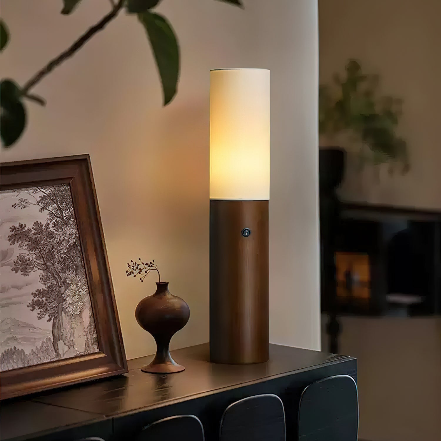 Viraalia Timber Column Floor Lamp