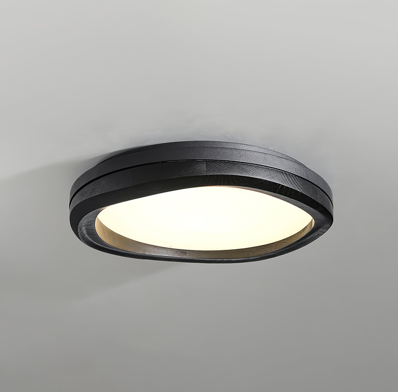 Artalis Walnut Wood Flush Mount