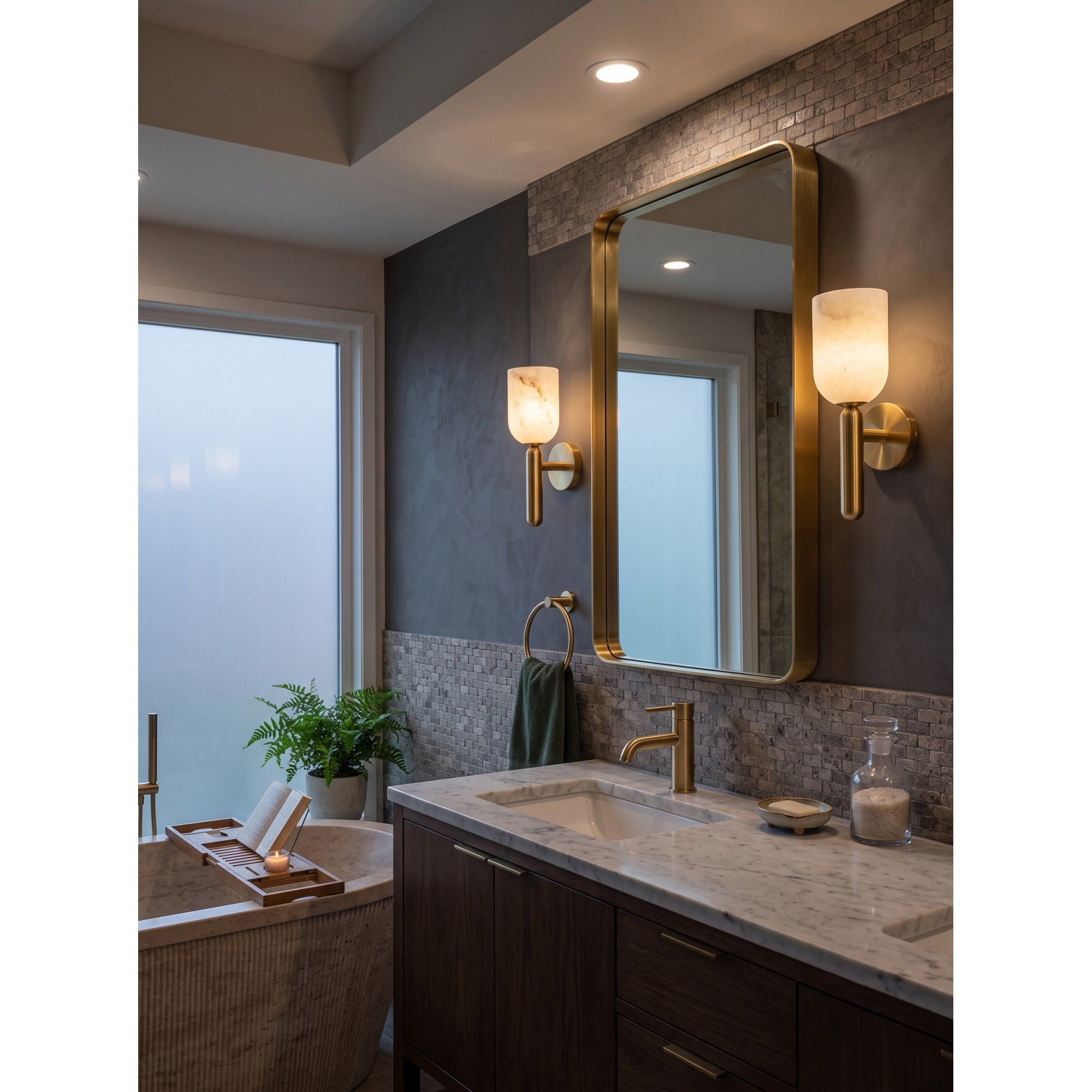 Solford Alabaster Indoor Wall Light