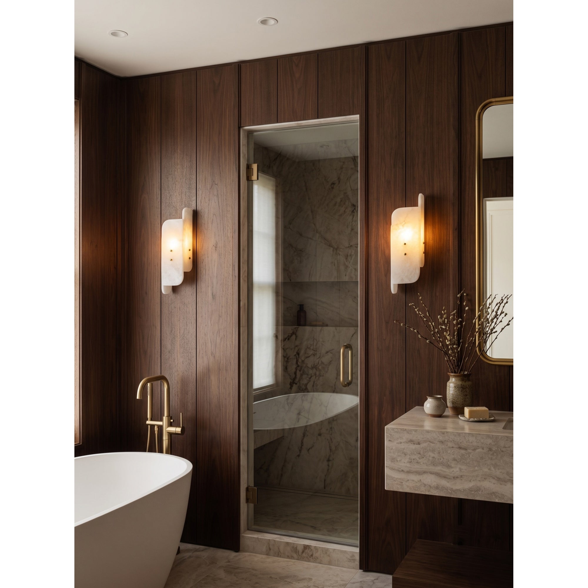 Solford Alabaster Indoor Wall Light