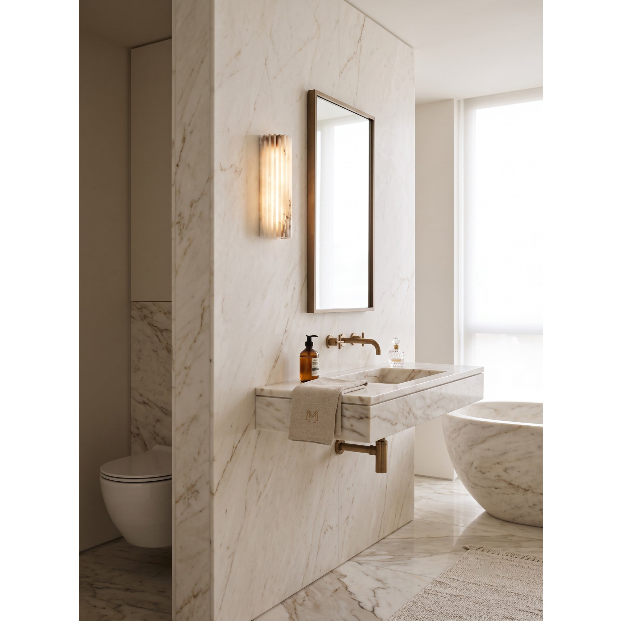 Solford Alabaster Indoor Wall Light